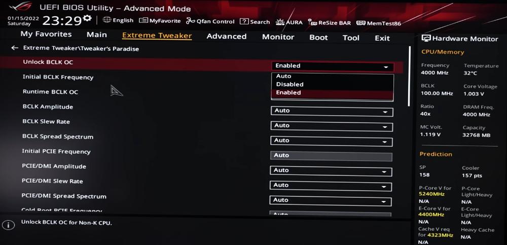 BCLK Overclocking