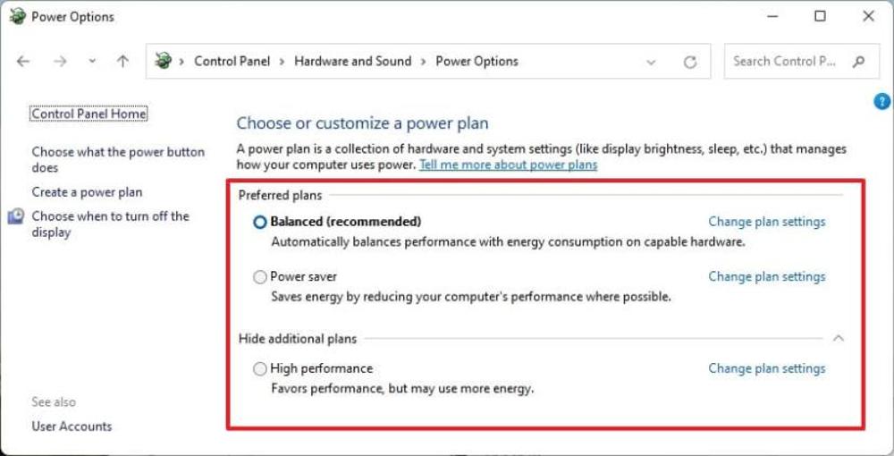 Управление питанием (Power Options)